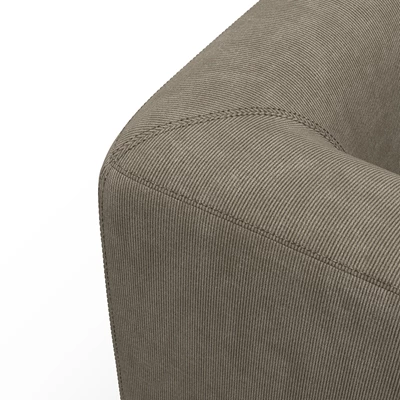 Land vänstervänd hörnsoffa med puffavslutning