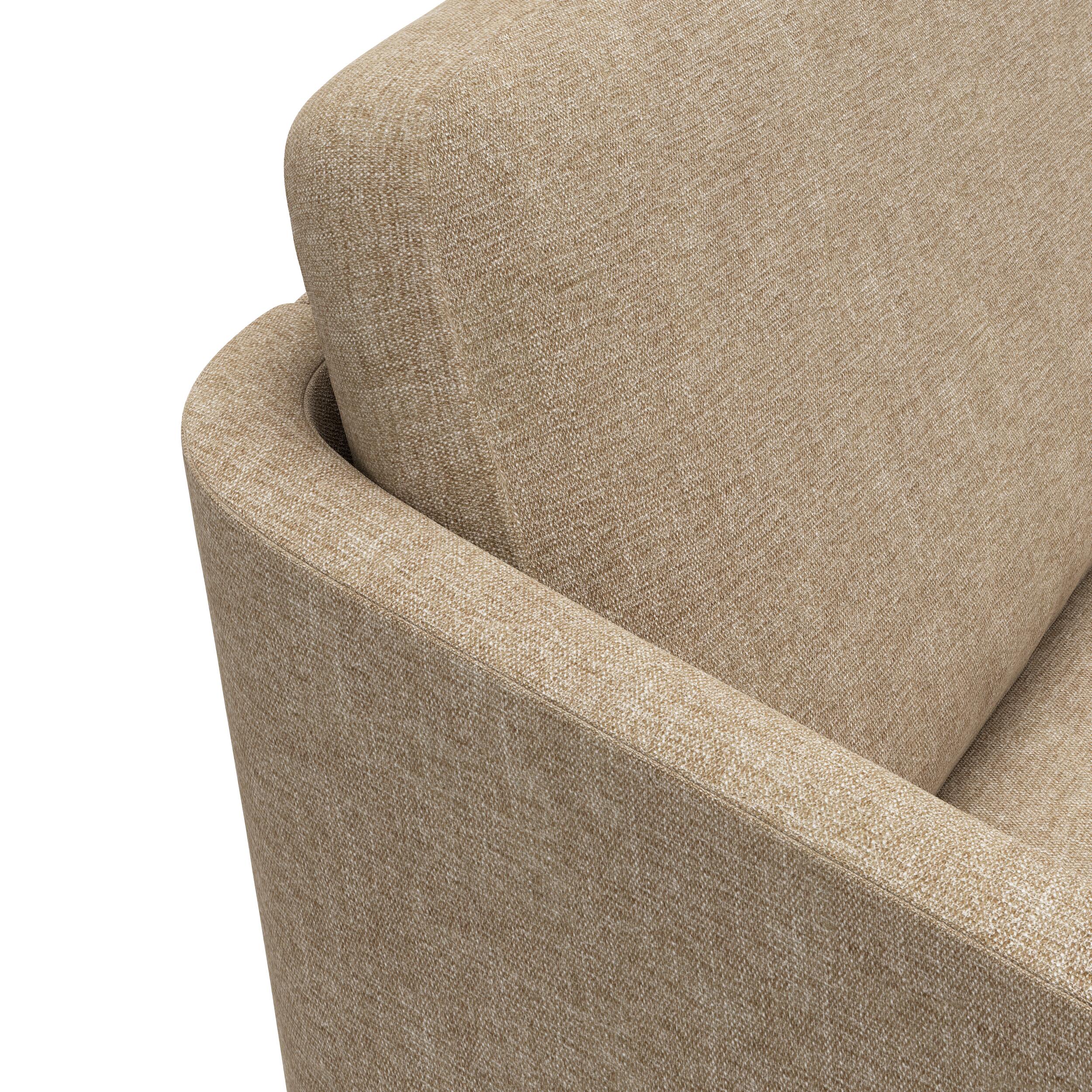 Timian högervänd hörnsoffa med puffavslutning 