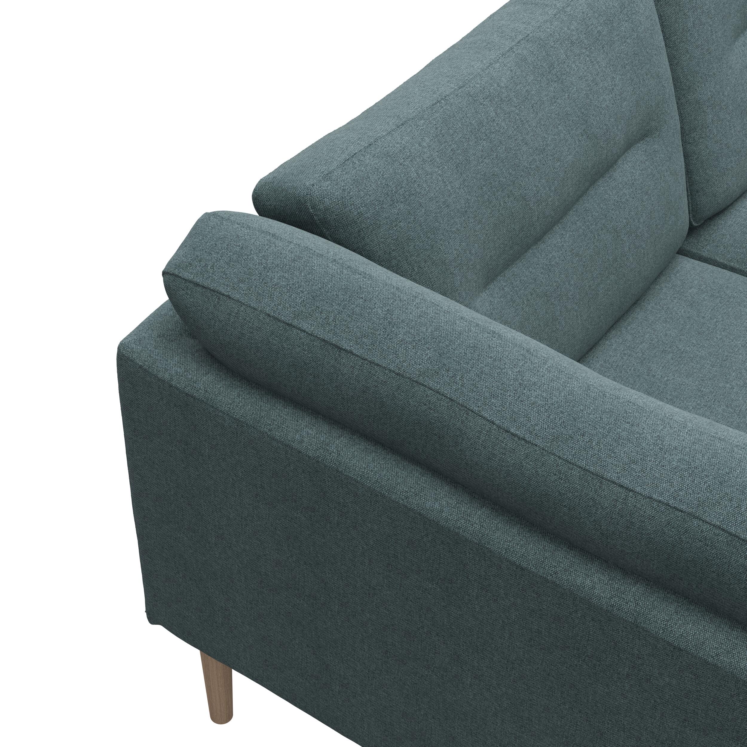 Larvik vänstervänd hörnsoffa med puffavslutning 