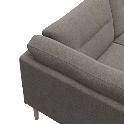 Larvik vänstervänd hörnsoffa med puffavslutning