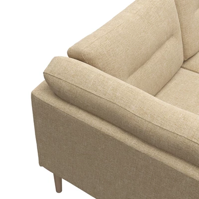 Larvik vänstervänd hörnsoffa med puffavslutning