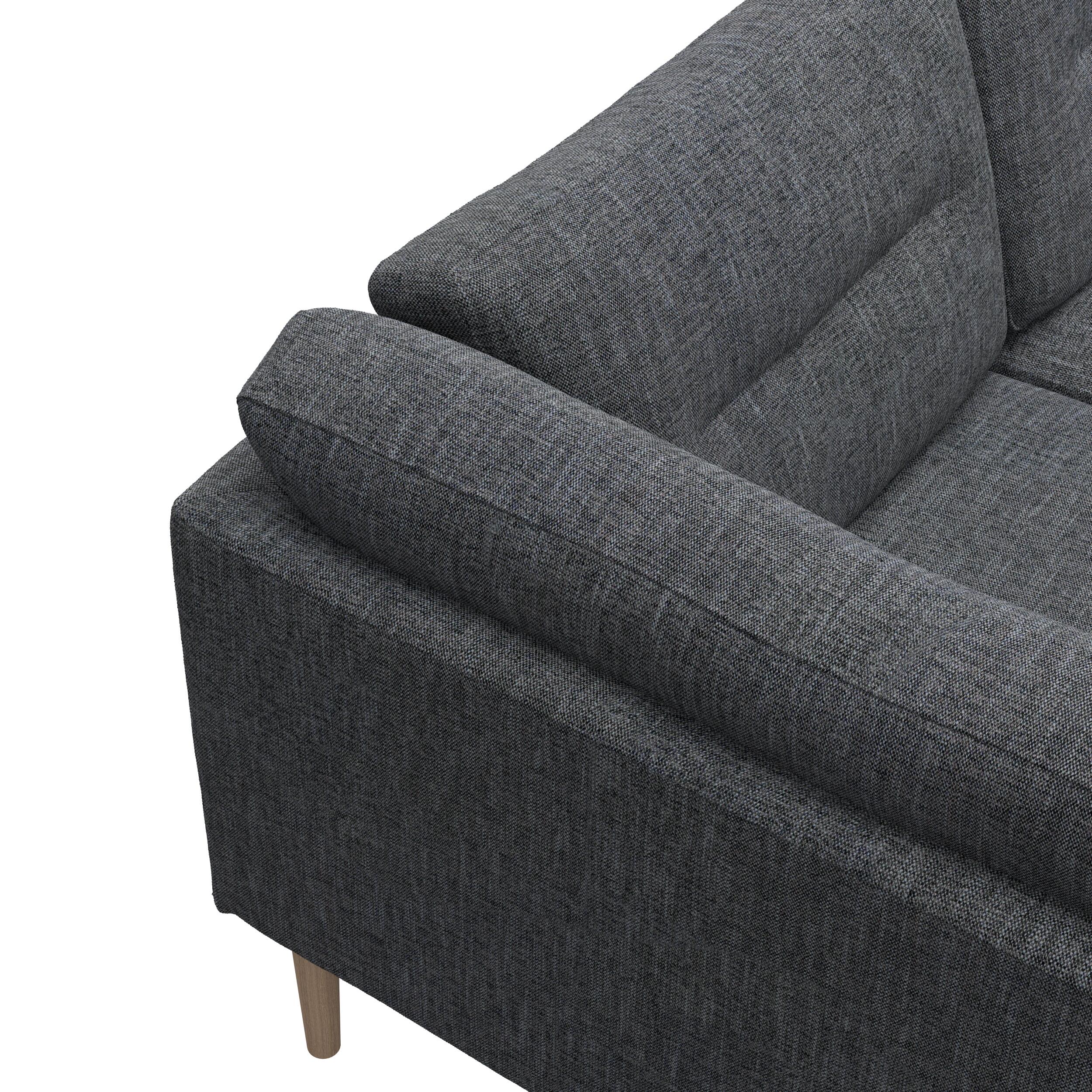 Larvik vänstervänd hörnsoffa med puffavslutning 