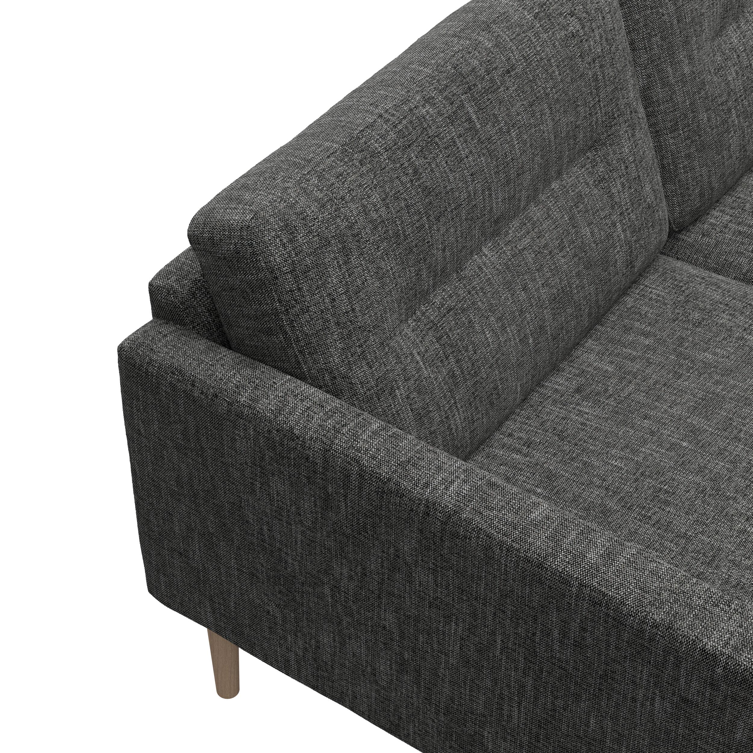 Larvik högervänd hörnsoffa med puffavslutning 