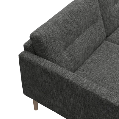 Larvik högervänd hörnsoffa med puffavslutning