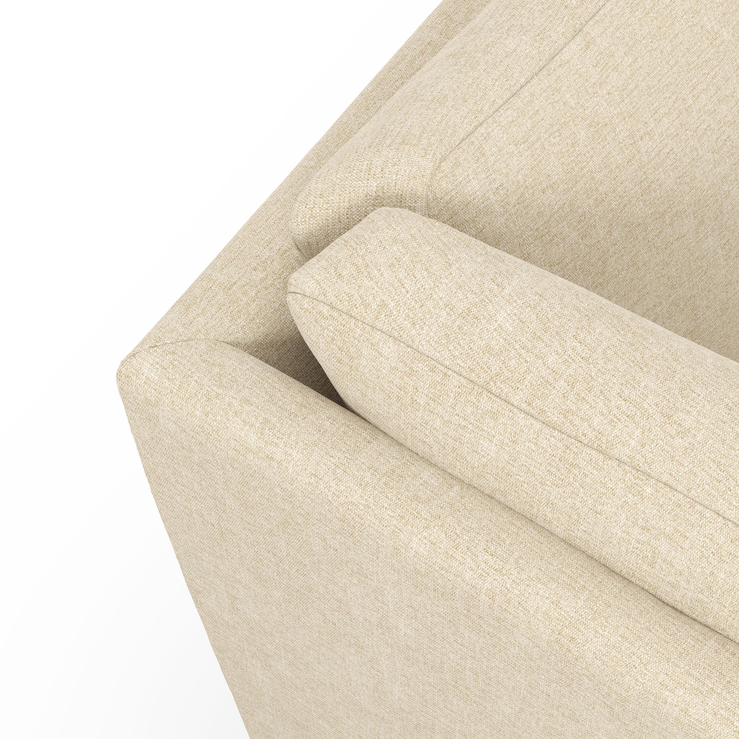 Lean vänstervänd hörnsoffa med puffavslutning 