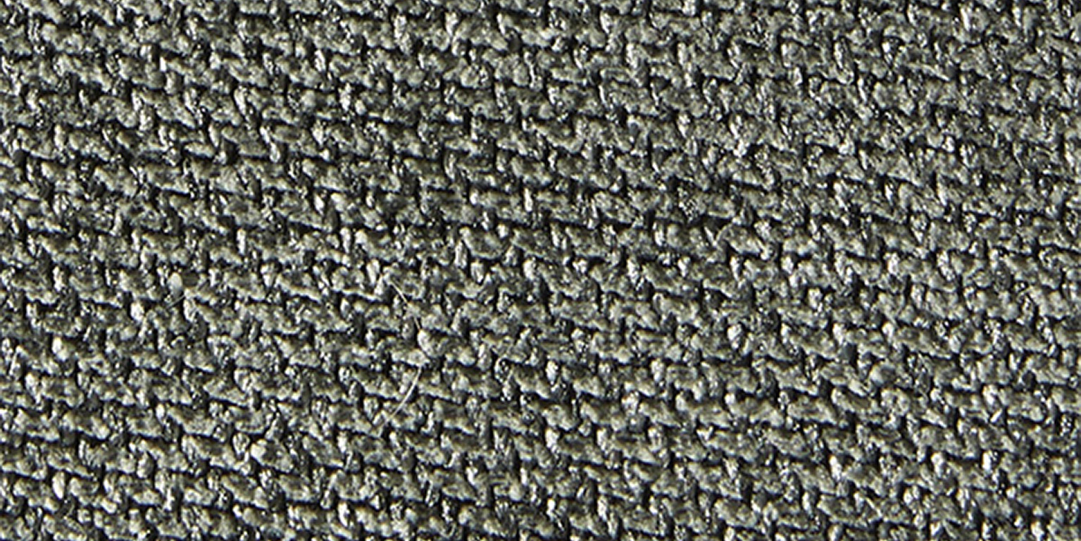 Närbild av textilen Winter Moss – Austin 13 med en dämpad grön nyans och melerad, vävd struktur.