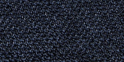 Närbild av textilen Deep Blue – Austin 15 med en djup blå nyans och melerad, vävd struktur.