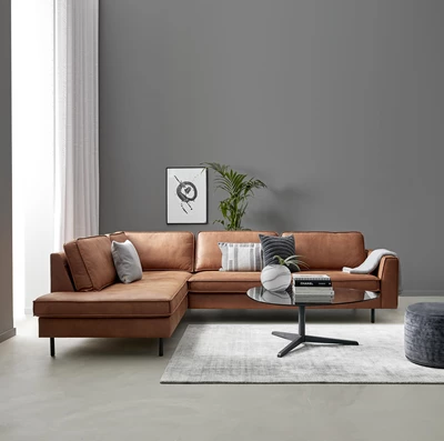 Scott vänstervänd hörnsoffa med puffavslutning