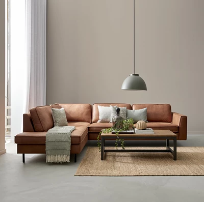 Scott vänstervänd hörnsoffa med puffavslutning