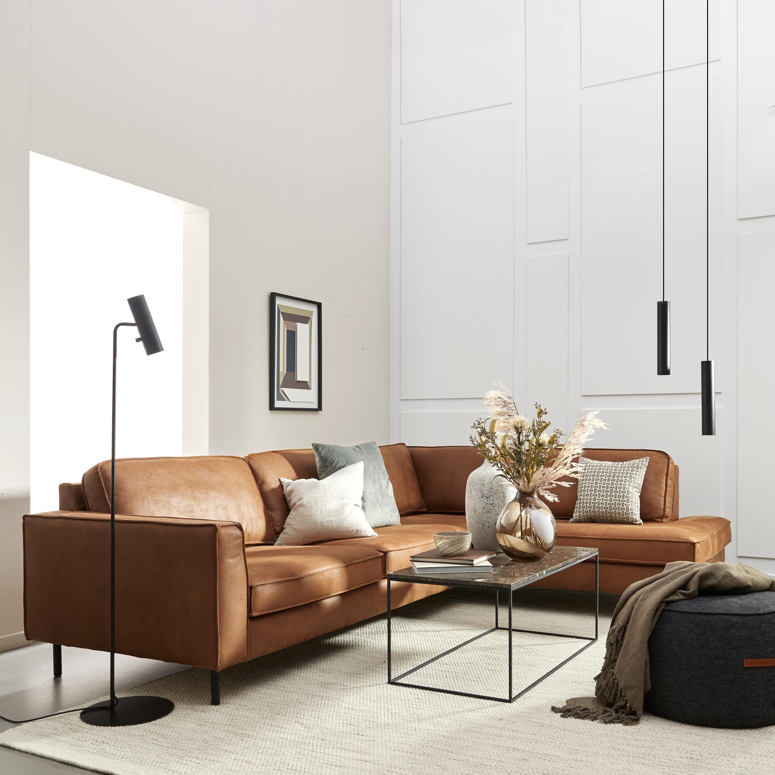 Scott högervänd hörnsoffa med puffavslutning 