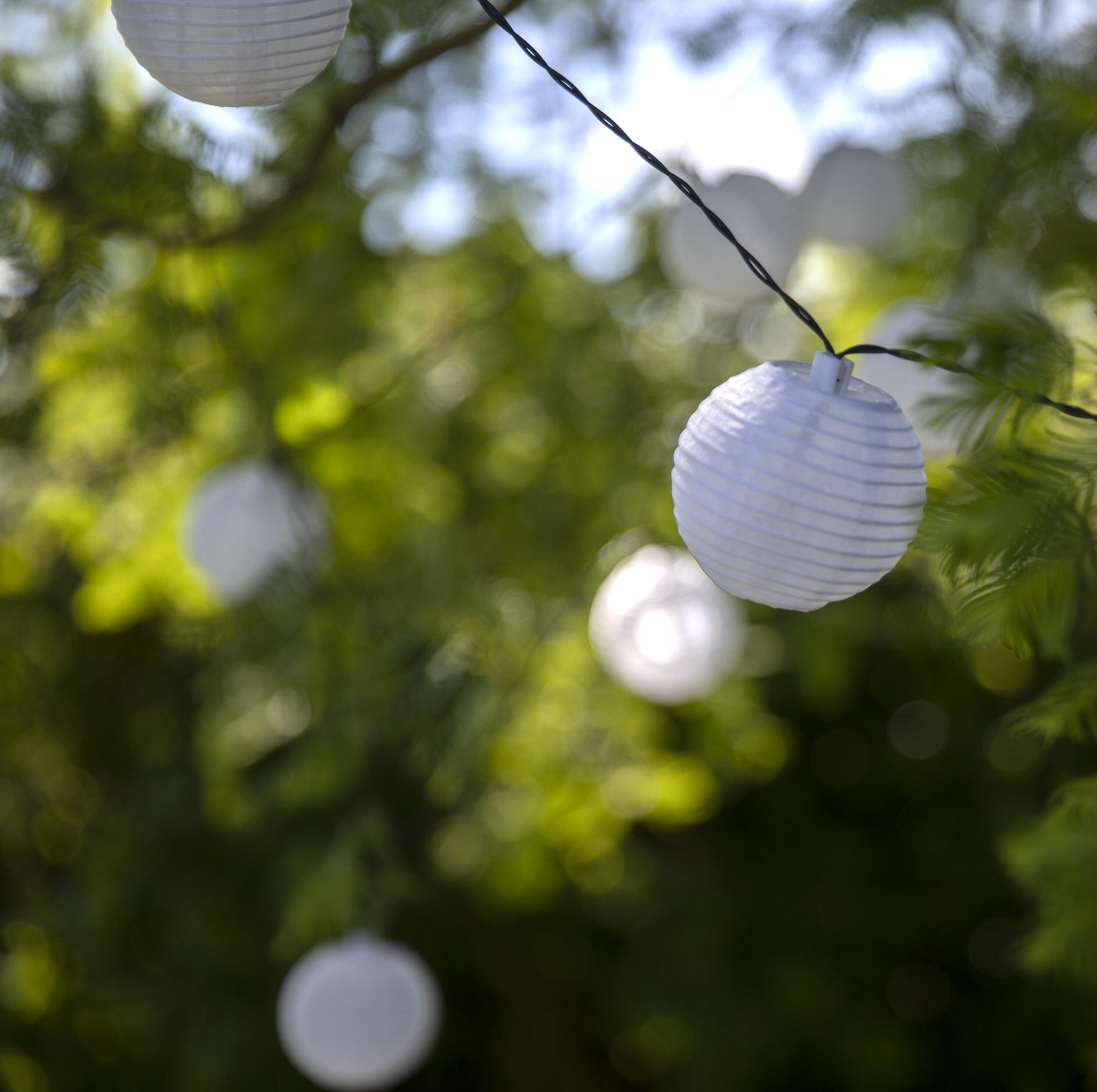 Grya ljusslinga med solceller 