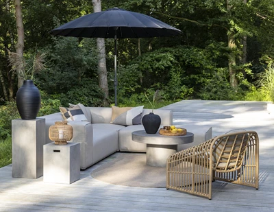 Korius Loungemodul med puffavslutning