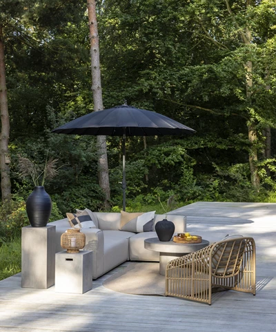 Korius Loungemodul med puffavslutning