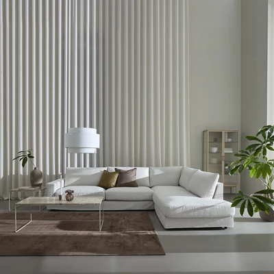 Norsberg vänstervänd hörnsoffa med puffavslutning