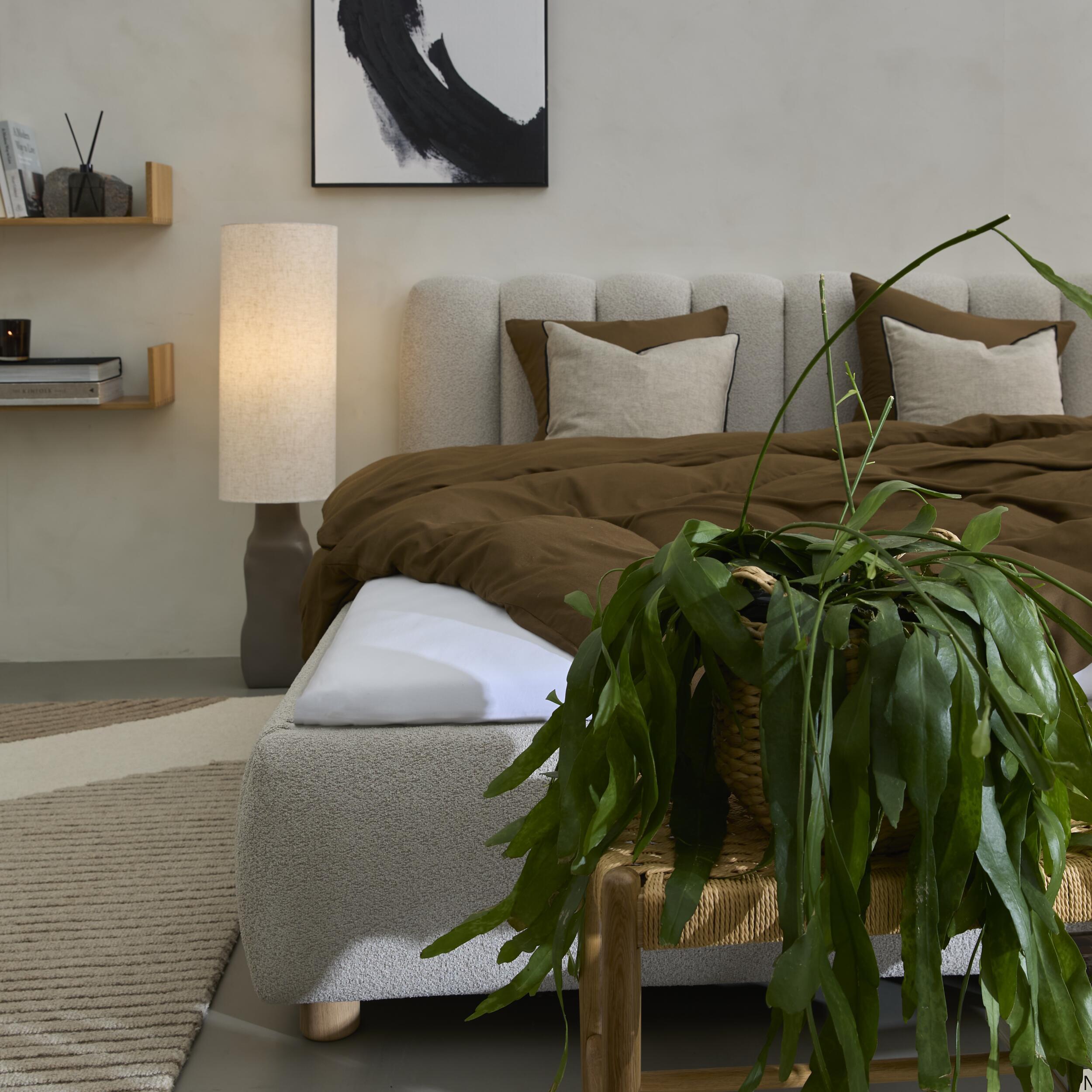 Balgur Inklusive Balgur-madrass, Stripe huvudgavel och sängben