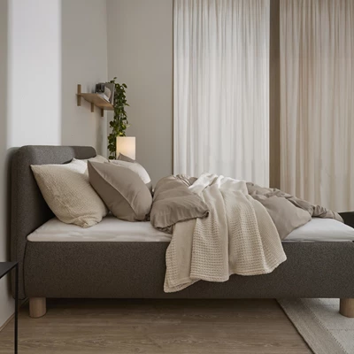 Balgur Inklusive Balgur-madrass, Plain huvudgavel och sängben