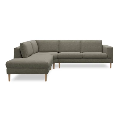 Nyland vänstervänd hörnsoffa med puffavslutning