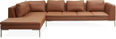 Nordskov vänstervänd hörnsoffa med puffavslutning