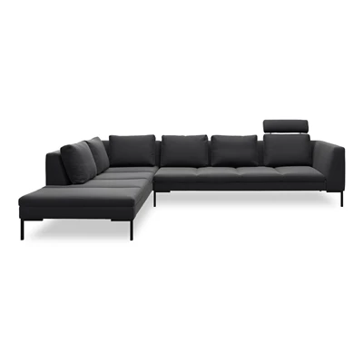 Nordskov vänstervänd hörnsoffa med puffavslutning