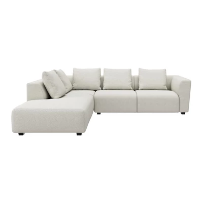 Solaro vänstervänd hörnsoffa med puffavslutning
