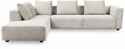 Solaro vänstervänd hörnsoffa med puffavslutning