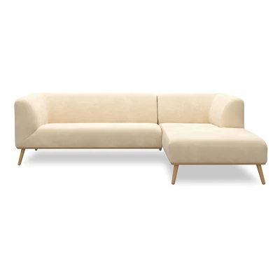 Land högervänd soffa med schäslong