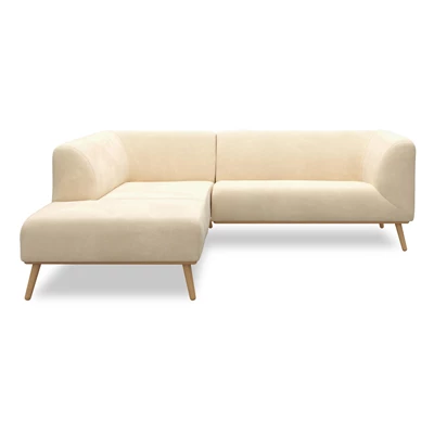 Land vänstervänd hörnsoffa med puffavslutning