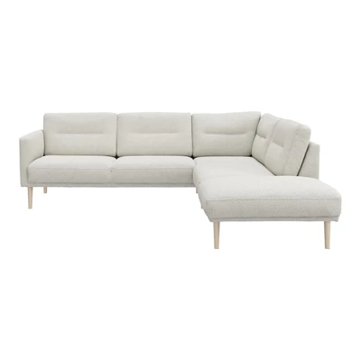 Larvik högervänd hörnsoffa med puffavslutning