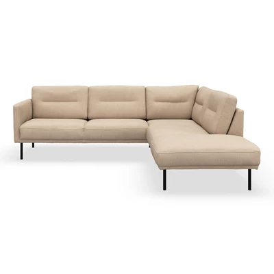 Larvik högervänd hörnsoffa med puffavslutning