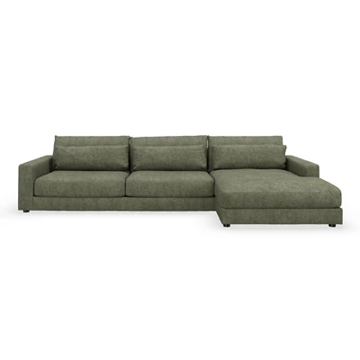 Halmstad högervänd soffa med schäslong