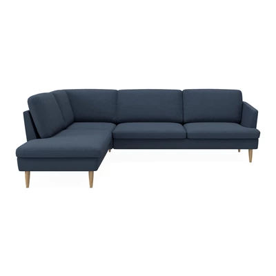 Timian vänstervänd hörnsoffa med puffavslutning