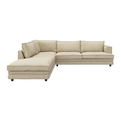 Agir vänstervänd hörnsoffa med puffavslutning