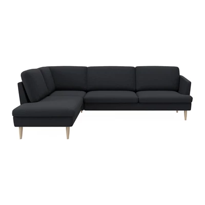 Timian vänstervänd hörnsoffa med puffavslutning