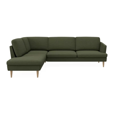 Timian vänstervänd hörnsoffa med puffavslutning