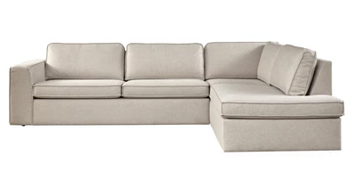 Runar högervänd hörnsoffa med puffavslutning