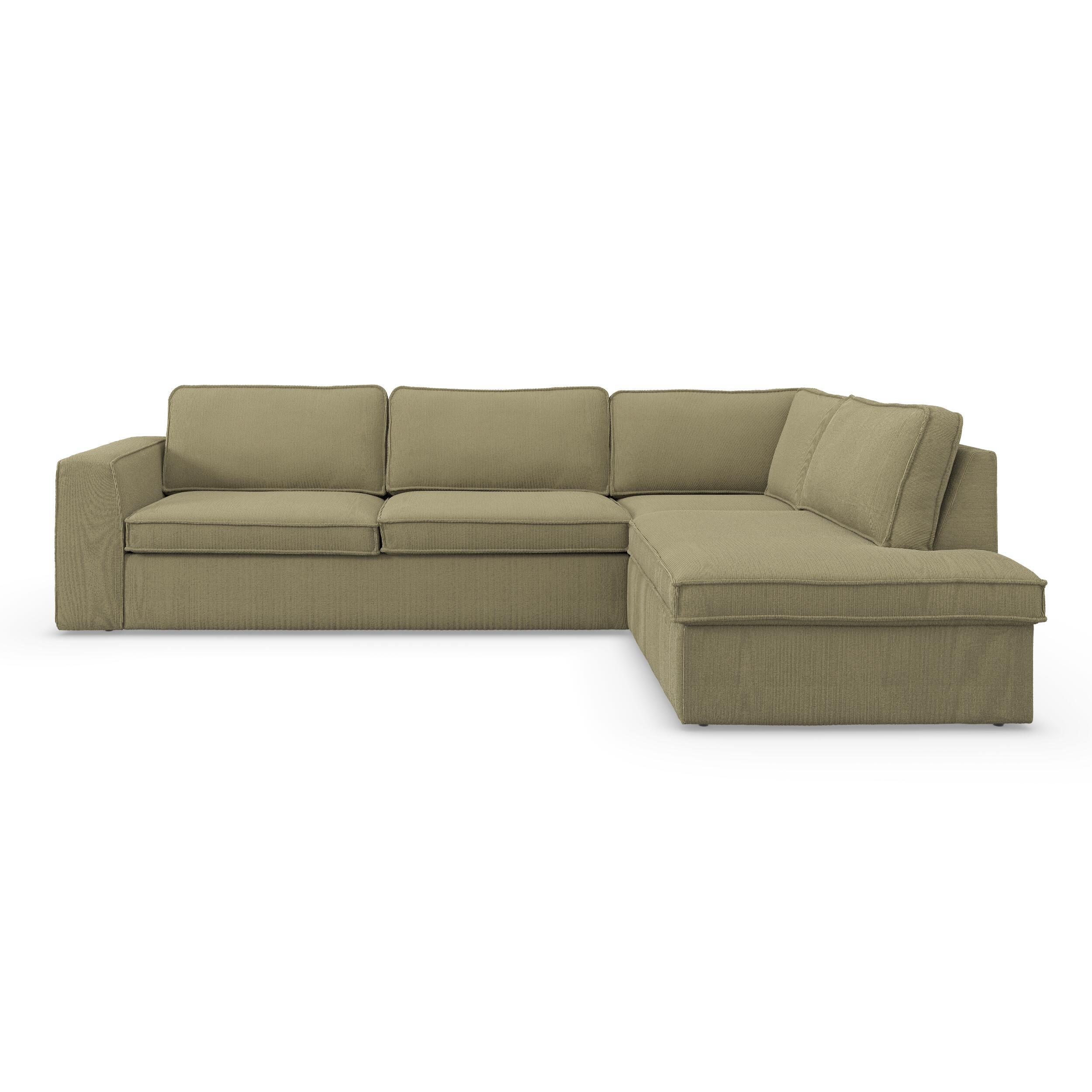 Runar högervänd hörnsoffa med puffavslutning 