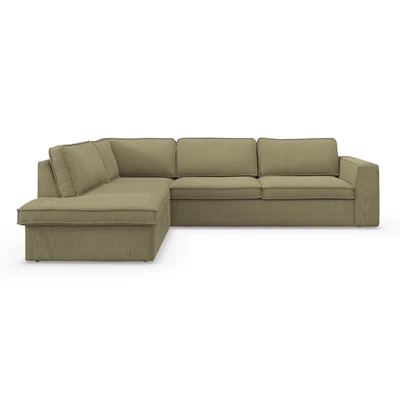 Runar vänstervänd hörnsoffa med puffavslutning