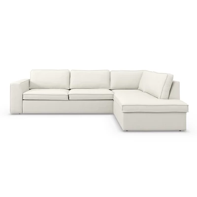 Runar högervänd hörnsoffa med puffavslutning