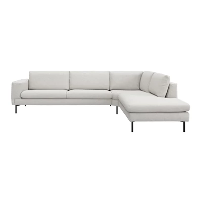 Nyland högervänd hörnsoffa med puffavslutning