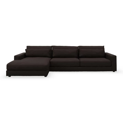 Halmstad vänstervänd soffa med schäslong