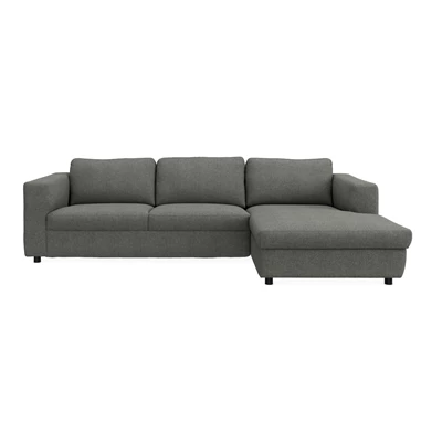 Lean högervänd soffa med schäslong