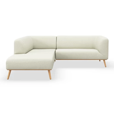 Land vänstervänd hörnsoffa med puffavslutning