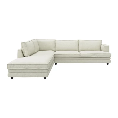 Agir vänstervänd hörnsoffa med puffavslutning