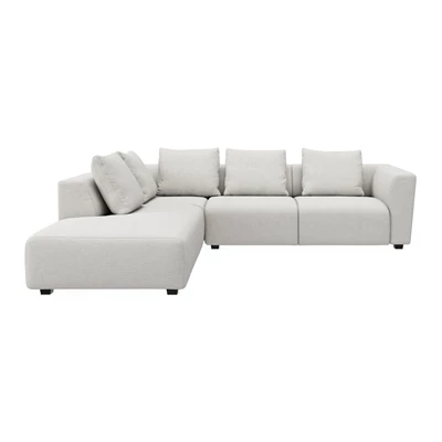 Solaro vänstervänd hörnsoffa med puffavslutning