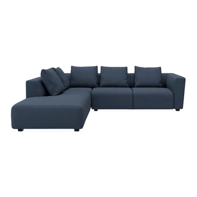 Solaro vänstervänd hörnsoffa med puffavslutning