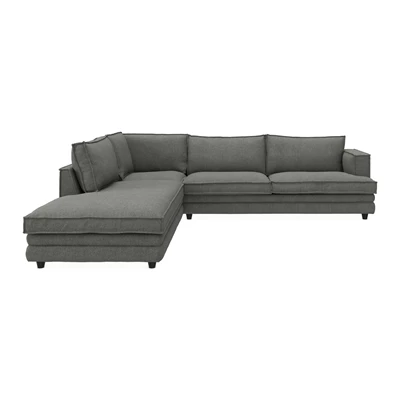 Agir vänstervänd hörnsoffa med puffavslutning