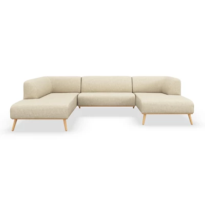 Land högervänd hörnsoffa med schäslong