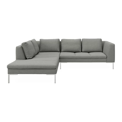 Nordskov vänstervänd hörnsoffa med puffavslutning