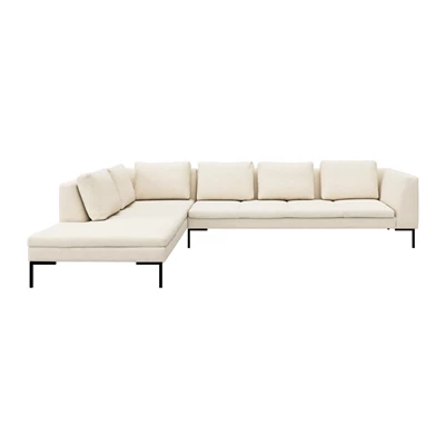 Nordskov vänstervänd hörnsoffa med puffavslutning