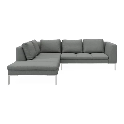 Nordskov vänstervänd hörnsoffa med puffavslutning